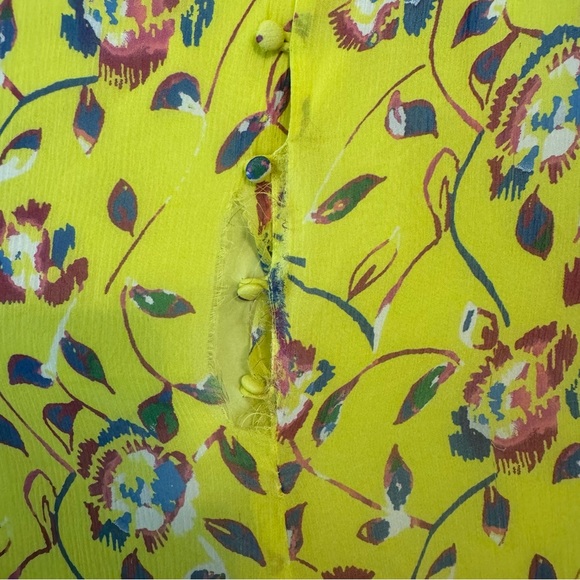 Tanya Taylor Floral Garden Print Everly V-Neck Belted Sleeveless Maxi Dress Sz 8 - Picture 8 of 11